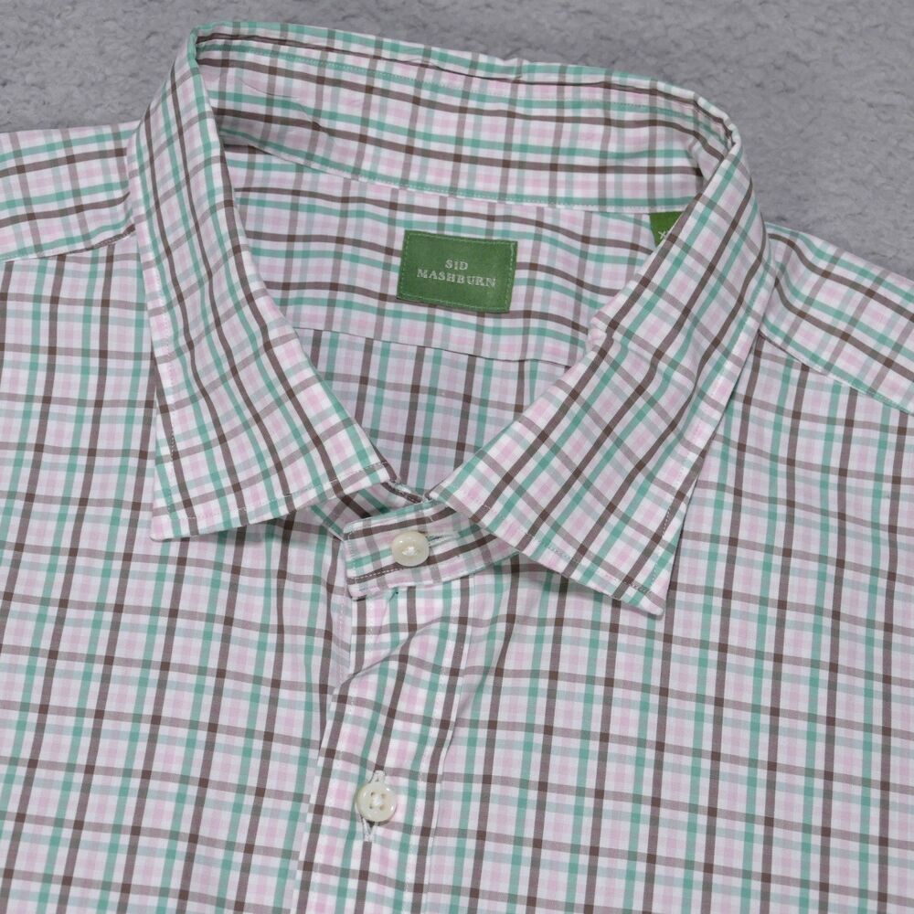 Sid Mashburn Shirt Mens 2XL Long Sleeve Button Down Casual Preppy